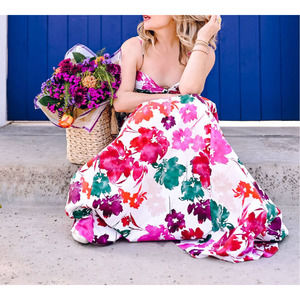 Milly Women's V-neck Maxi Special Occasion Evening Dress Gown Size 10 NWT